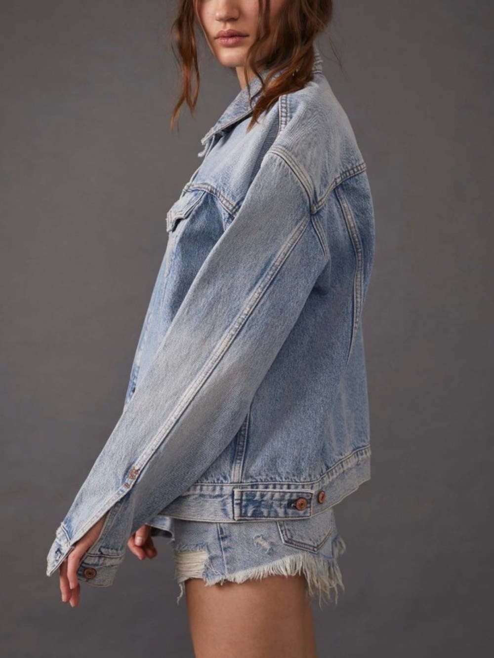 We The Free Jolene Denim Trucker Jacket also known as (Tennessee River Wash)